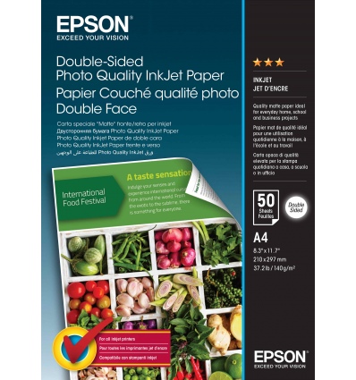 Double-Sided Photo Quality Inkjet Paper,A4,50 sheets