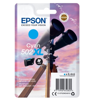 EPSON singlepack,Cyan 502XL,Ink,XL