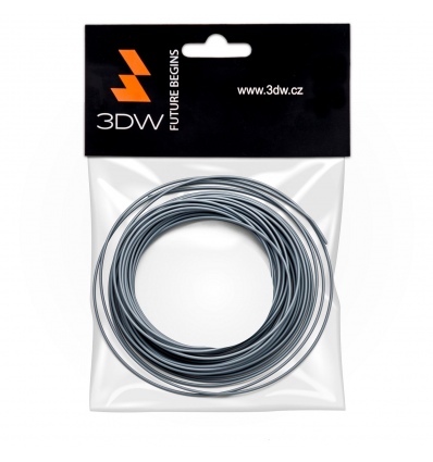 3DW - ABS filament 1,75mm stříbrná, 10m, tisk 220-250°C