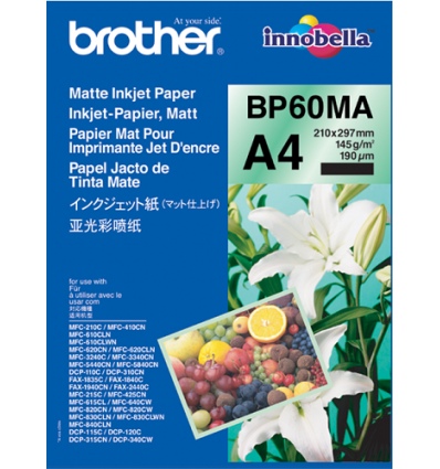 BP60MA, 25 listů, inkoustový papír Brother, matný, 145 g