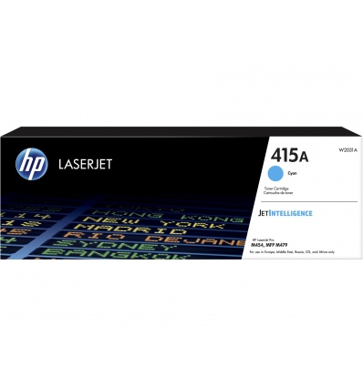 HP 415A Cyan LaserJet Toner Cartridge, W2031A