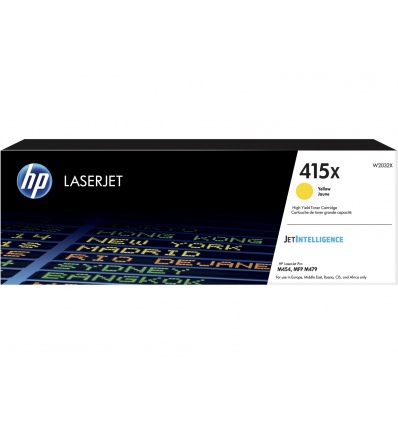 HP 415X Yellow LaserJet Toner Cartridge, W2032X