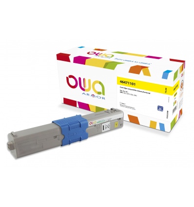 OWA Armor toner kompatibilní s OKI 46471101, 7000st, žlutá/yellow