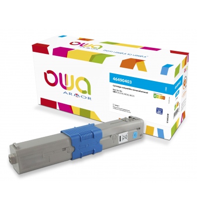 OWA Armor toner kompatibilní s OKI 46490403, 1500st, modrá/cyan