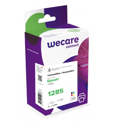 WECARE ARMOR ink sada kompatibilní s EPSON C13T12854012,černá/CMY