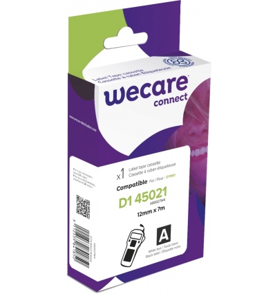 WECARE ARMOR páska kompatibilní s DYMO S0720610,White/Black,12MM*7M