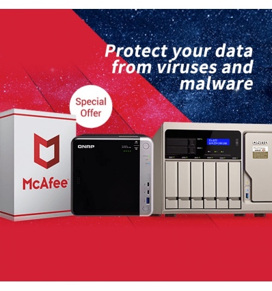 QNAP LS-MCAFEE-2Y - McAfee antivirus 2 years license, Physical Package