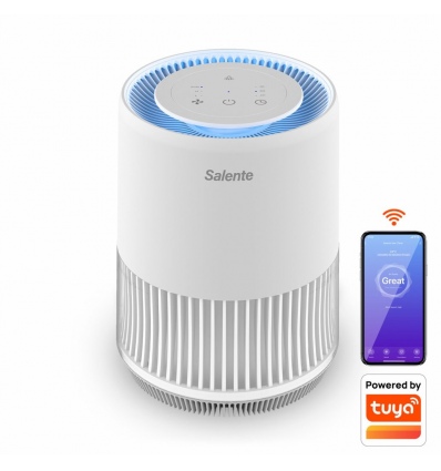 Salente MaxClean, chytrá čistička vzduchu, WiFi Tuya SmartLife, bílá