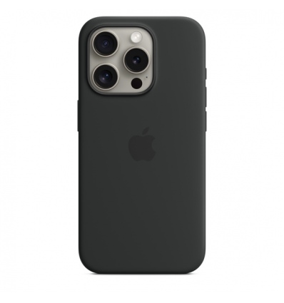 iPhone 15 Pro Silicone Case with MS - Black