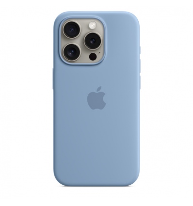 iPhone 15 Pro Silicone Case with MS - Winter Blue