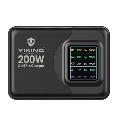 Viking USB GaN charger 200W PD PRO