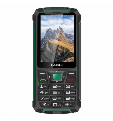 EVOLVEO StrongPhone W4, vodotěsný odolný Dual SIM telefon, černo-zelená