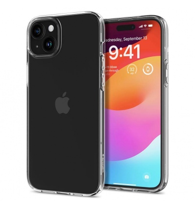 Ochranný kryt Spigen Crystal Flex pro iPhone 15 transparentní