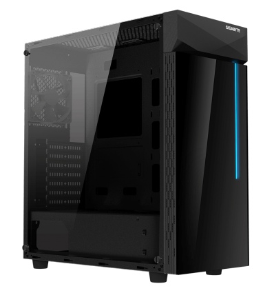 GIGABYTE AORUS C200/Midi Tower/Transpar./Černá