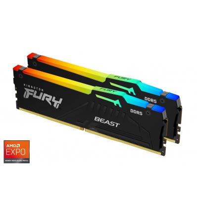 Kingston FURY Beast EXPO/DDR5/32GB/5200MHz/CL36/2x16GB/RGB/Black