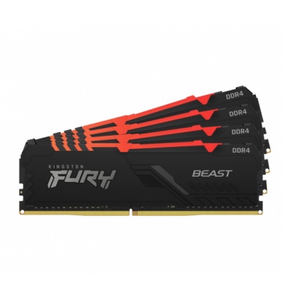 Kingston FURY Beast/DDR4/64GB/3200MHz/CL16/4x16GB/RGB/Black