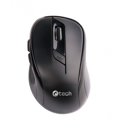 C-TECH Myš WLM-02/Ergonomická/Optická/Pro praváky/1 600 DPI/Bezdrátová USB/Černá