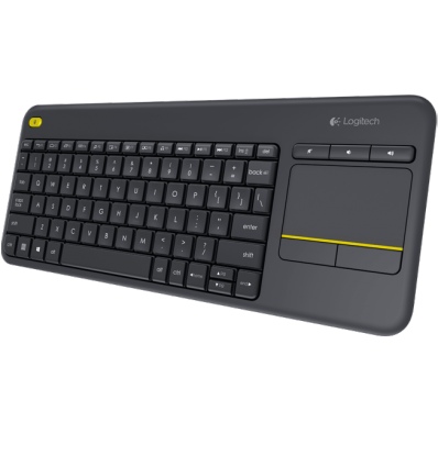 Logitech K400 plus/Bezdrátová USB/CZ-SK layout/Černá