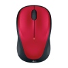 Logitech M235/Cestovní/Optická/1 000 DPI/Bezdrátová USB/Černá-červená