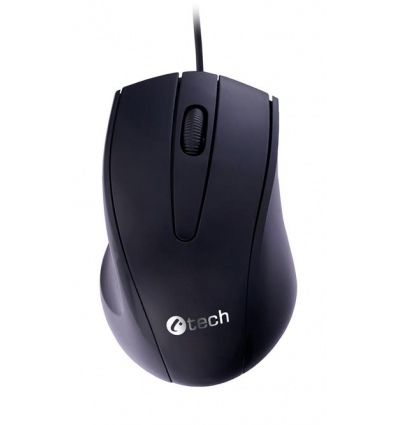 C-TECH Myš WM-07/Ergonomická/Optická/Pro praváky/1 200 DPI/Drátová USB/Černá