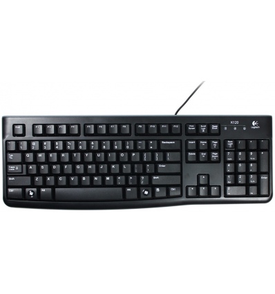 Logitech K120/Drátová USB/US layout/Černá