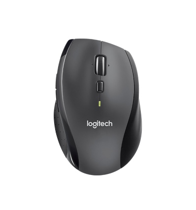 Logitech M705/Ergonomická/Optická/Pro praváky/Bezdrátová USB/Stříbrná