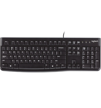 Logitech K120/Drátová USB/RU layout/Černá