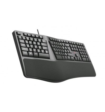 Klávesnice C-TECH KB-113E USB, ERGO, černá, CZ/SK