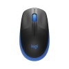 Logitech M190/Kancelářská/Optická/1 000 DPI/Bezdrátová USB/Černá-modrá