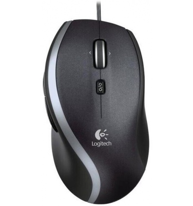 Logitech M500s/Kancelářská/Optická/Pro praváky/4 000 DPI/Drátová USB/Černá-stříbrná