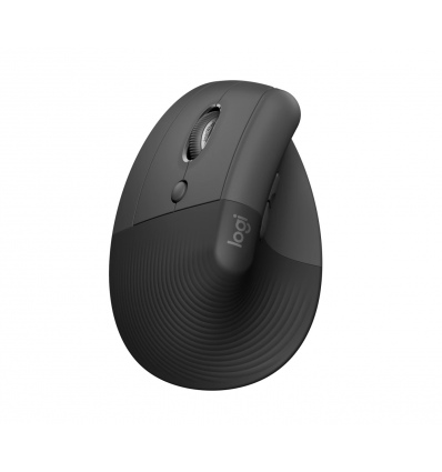 Logitech Lift/Vertikální/Optická/Pro leváky/4 000 DPI/USB+BT/Grafitová