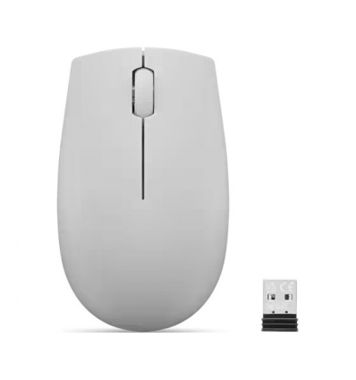 Lenovo 300/Cestovní/Optická/1 000 DPI/Bezdrátová USB/Artic Grey