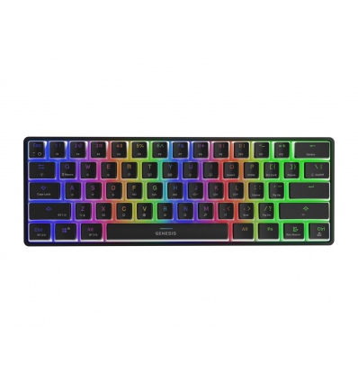 Genesis herní klávesnice THOR 660/RGB/Gateron Brown/Bezdrátová USB + Bluetooth/US layout/Černá