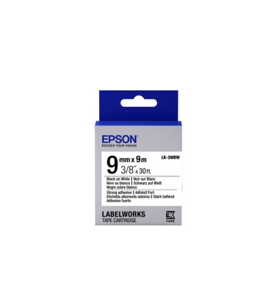 Epson Label Cartridge LK-3WBW, Black/white 9mm