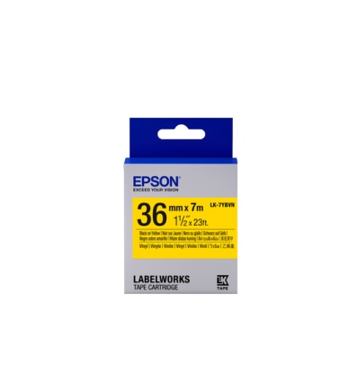 Epson Tape Cartridge LK-7YBVN Vinyl, Black/Yellow 36 mm / 7m