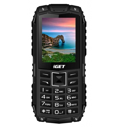 iGET Defender D10 Black - odolný telefon IP68, DualSIM, 2500 mAh, BT, powerbanka, svítilna, FM, MP3