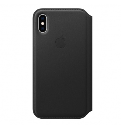 iPhone XS Leather Folio - Black