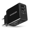 AXAGON ACU-DS16, SMART nabíječka do sítě 16W, 2x USB-A port, 5V/2.2A + 5V/1A