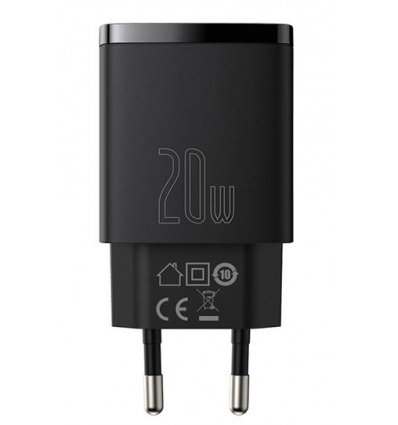 Baseus CCXJ-B01 Compact Quick Nabíječka USB/USB-C 20W Black