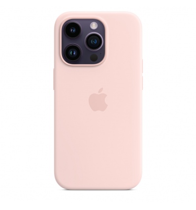 iPhone 14 Pro Silicone Case with MS - Chalk Pink