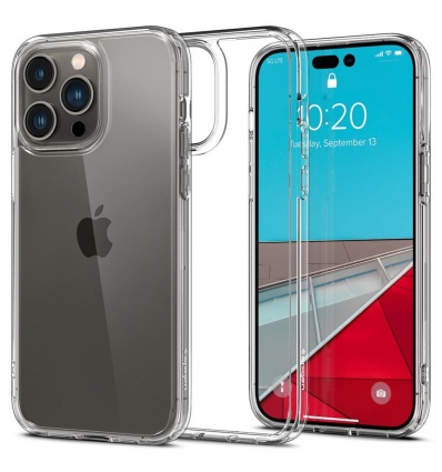 Ochranný kryt Spigen Crystal Hybrid pro iPhone 14 Pro transparentní