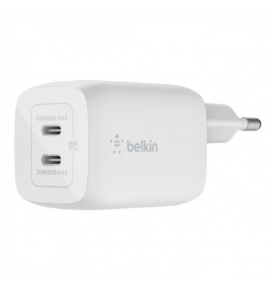 Belkin 65W dual napájecí adaptér bílý