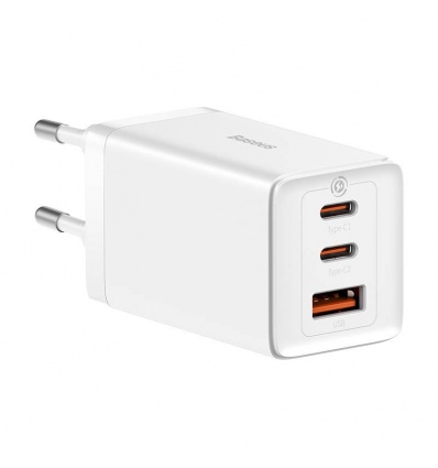 Baseus CCGP120202 GaN5 Pro Quick Nabíječka USB + 2x USB-C 65W White