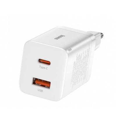 Baseus CCSUPP-E02 Super Si Quick Nabíječka USB + USB-C 30W White