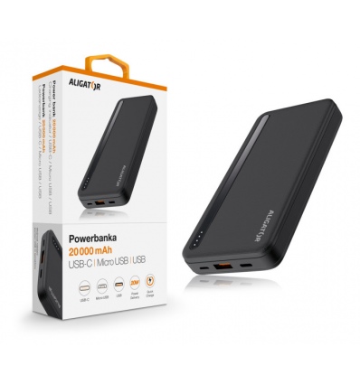 ALIGATOR PBAL2050 20 000mAh 20W černá