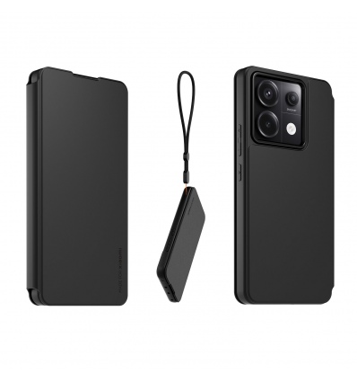 Made for Xiaomi Book Pouzdro s Poutkem pro Xiaomi Redmi Note 13 Pro 5G Black