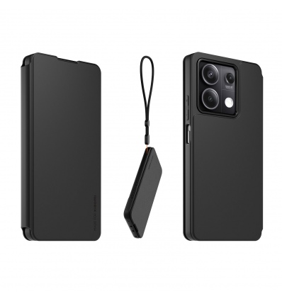 Made for Xiaomi Book Pouzdro s Poutkem pro Xiaomi Redmi Note 13 5G Black