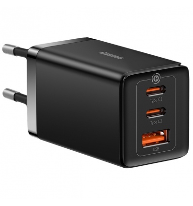 Baseus CCGP120201 GaN5 Pro Quick Nabíječka USB-A + 2x USB-C 65W Black