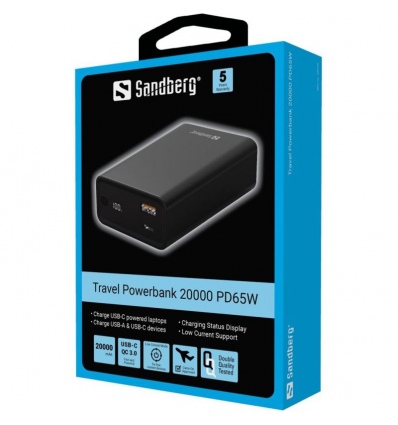 Sandberg Travel Powerbank 20000 PD65W