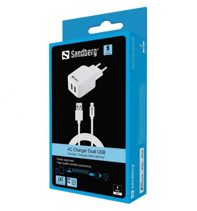 Sandberg AC Charger EU Lightning 2.4A